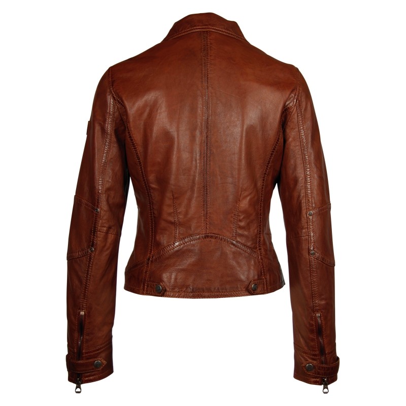 Geaca de Piele Naturala Dama Gipsy Coniac Jill LAKEV – IMBRACAMINTE