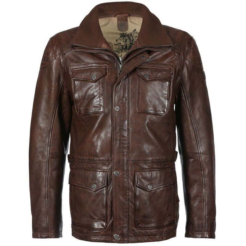 Geaca din Piele Naturala Barbati Gipsy Castanie Joey NSLV W – IMBRACAMINTE
