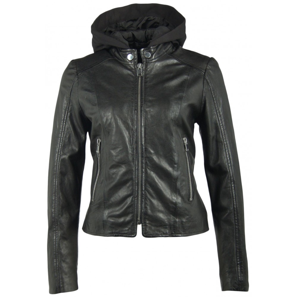 Geaca de Piele Naturala Dama Gipsy Neagra Jonee SF LVD Geaca de Piele Naturala Dama Gipsy Neagra Jonee SF LVD - readytowear.ro