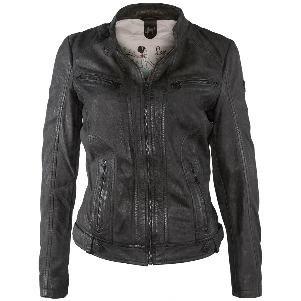 Geaca de Piele Naturala Dama Gipsy Neagra Jonet LCOUNTV Geaca de Piele Naturala Dama Gipsy Neagra Jonet LCOUNTV - readytowear
