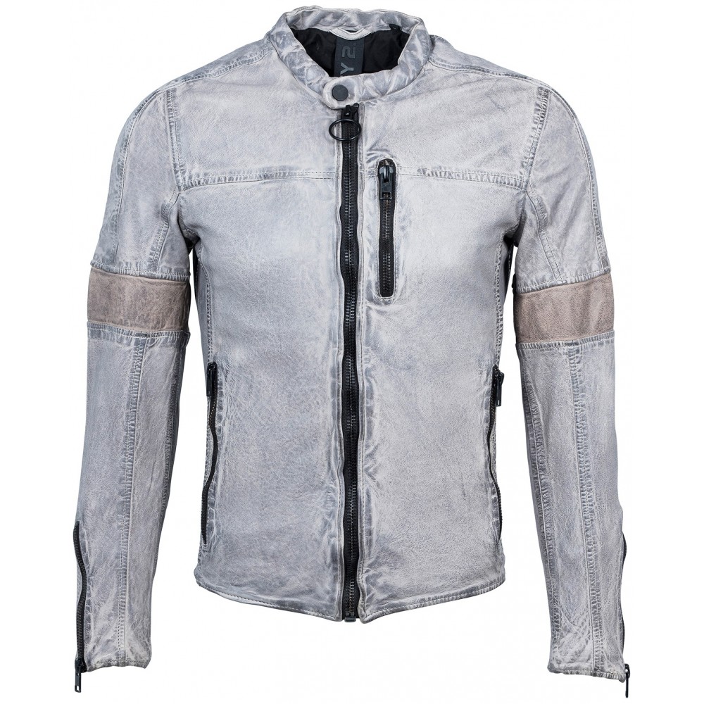 Geaca de Piele Naturala Barbati Gipsy Gri Kaiden SF LAWOV Geaca de Piele Naturala Barbati Gipsy Gri Kaiden SF LAWOV - readytowear.ro