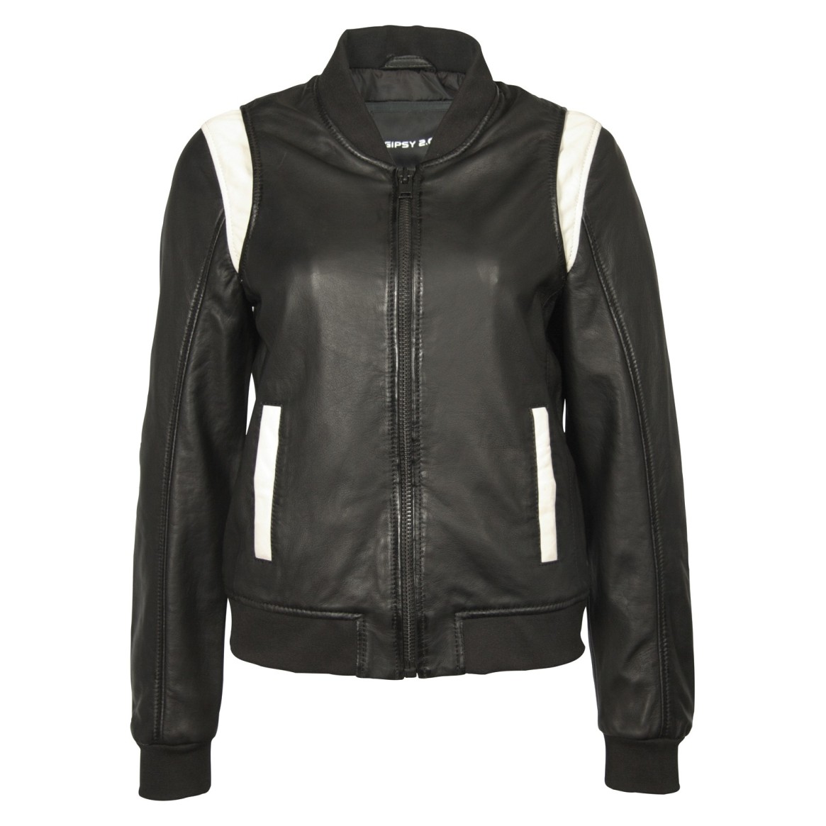 Geaca de Piele Naturala Dama Gipsy Alb-Negru Karissa 2 LAROXV – IMBRACAMINTE Geaca de Piele Naturala Dama Gipsy Alb-Negru Karissa 2 LAROXV – IMBRACAMINTE