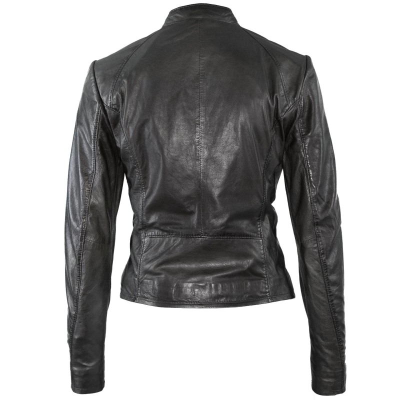 Geaca de Piele Naturala Dama Gipsy Neagra Kassia LASV – IMBRACAMINTE