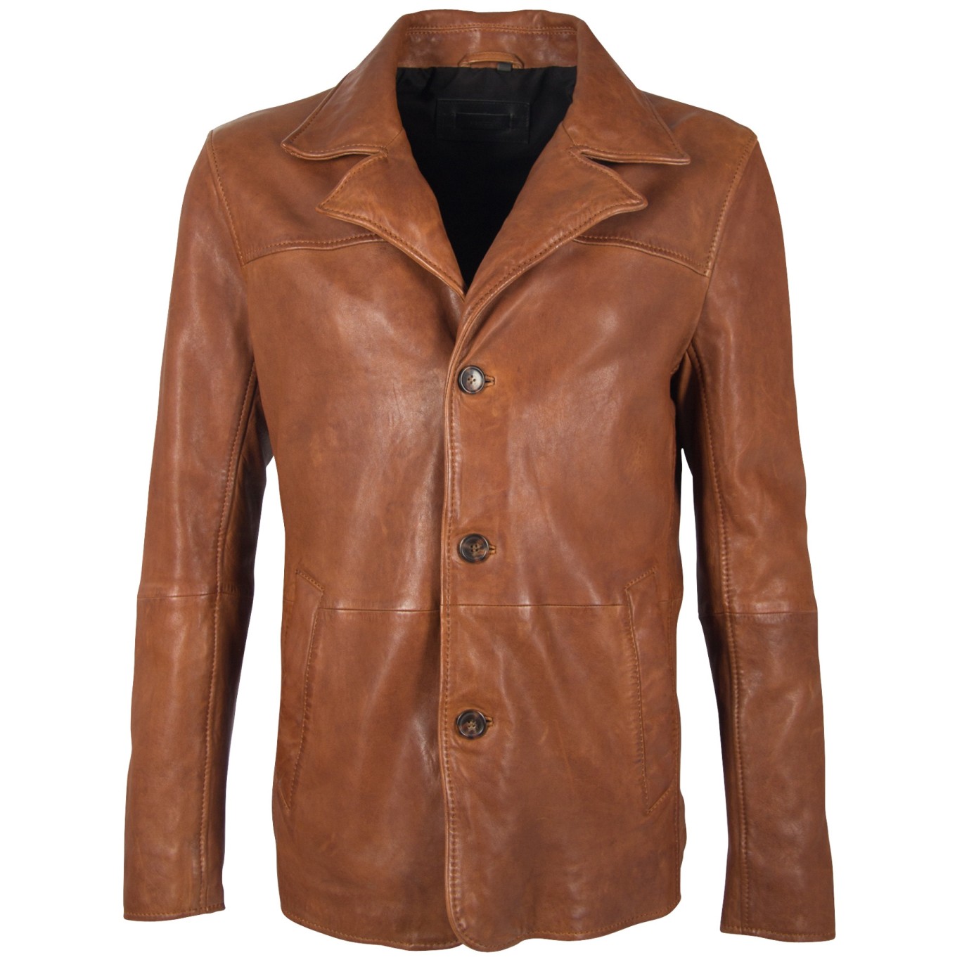 Geaca de Piele Naturala Barbati Gipsy Coniac Keel LAASV – IMBRACAMINTE