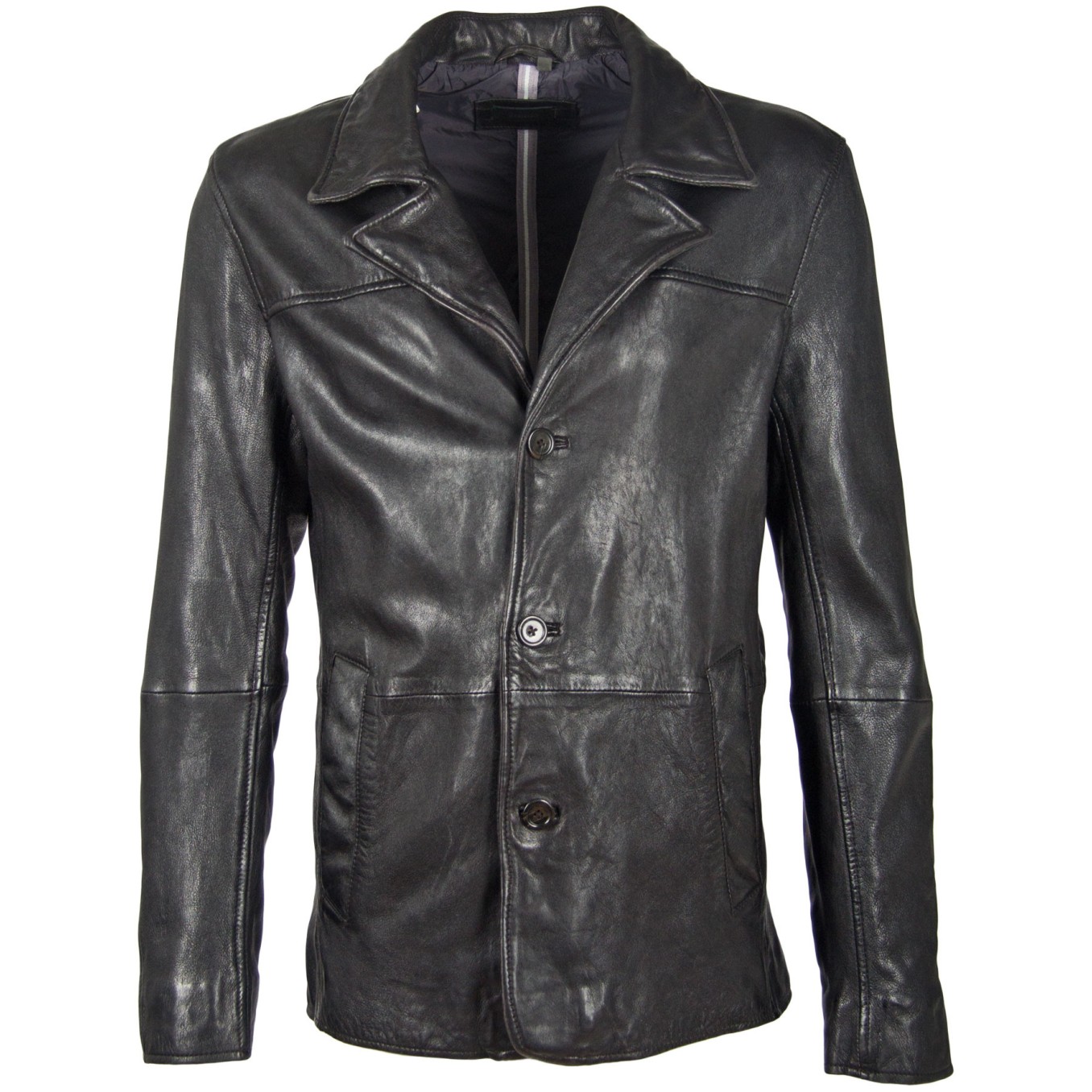 Geaca de Piele Naturala Barbati Gipsy Neagra Keel LAASV – IMBRACAMINTE