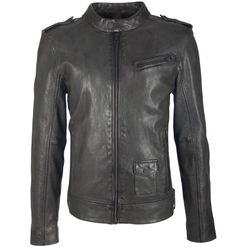 Geaca de Piele Naturala Barbati Gipsy Olive Inchis Keran SF LADAV – IMBRACAMINTE