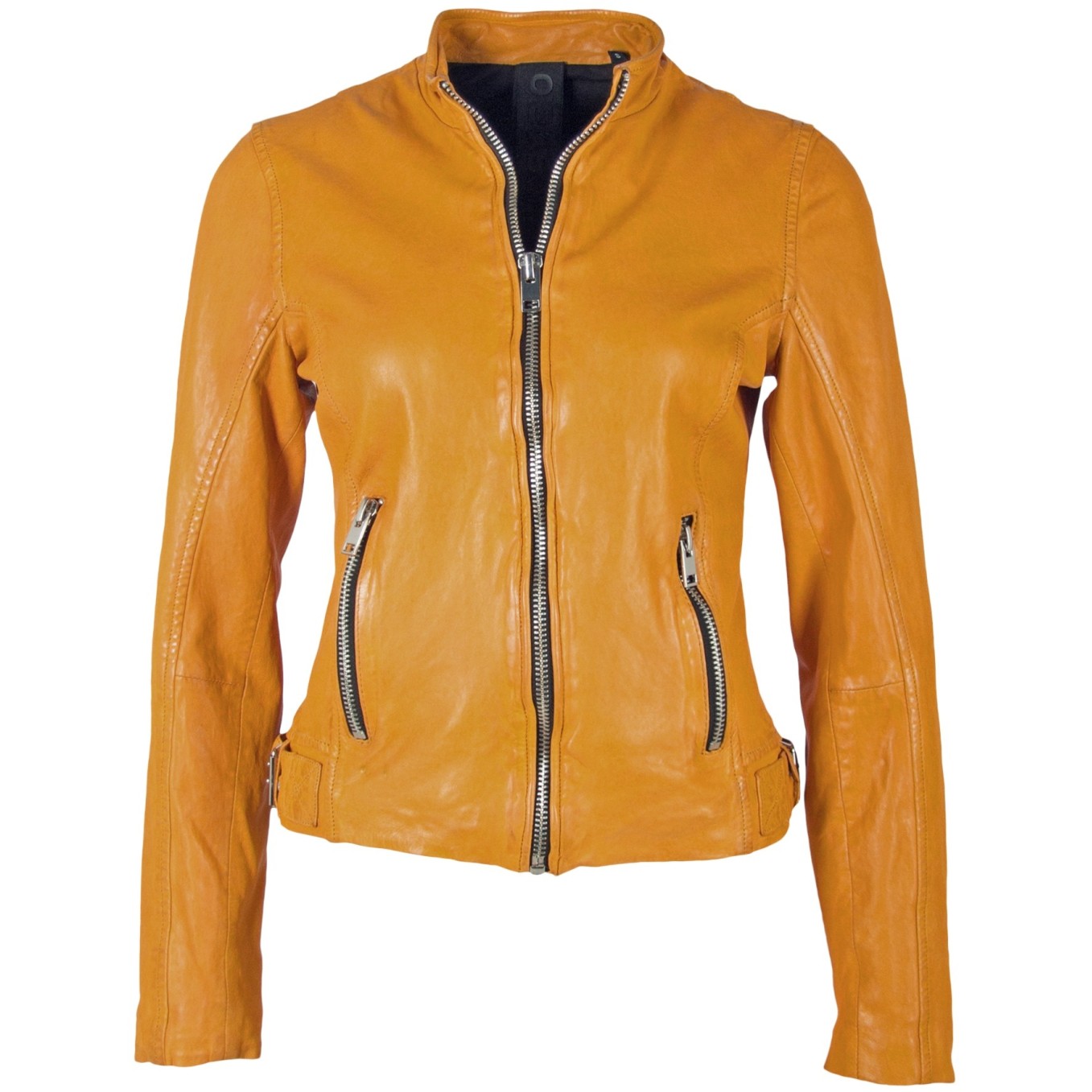 Geaca de Piele Naturala Dama Gipsy Galbena Khara SF LAMEZV – IMBRACAMINTE