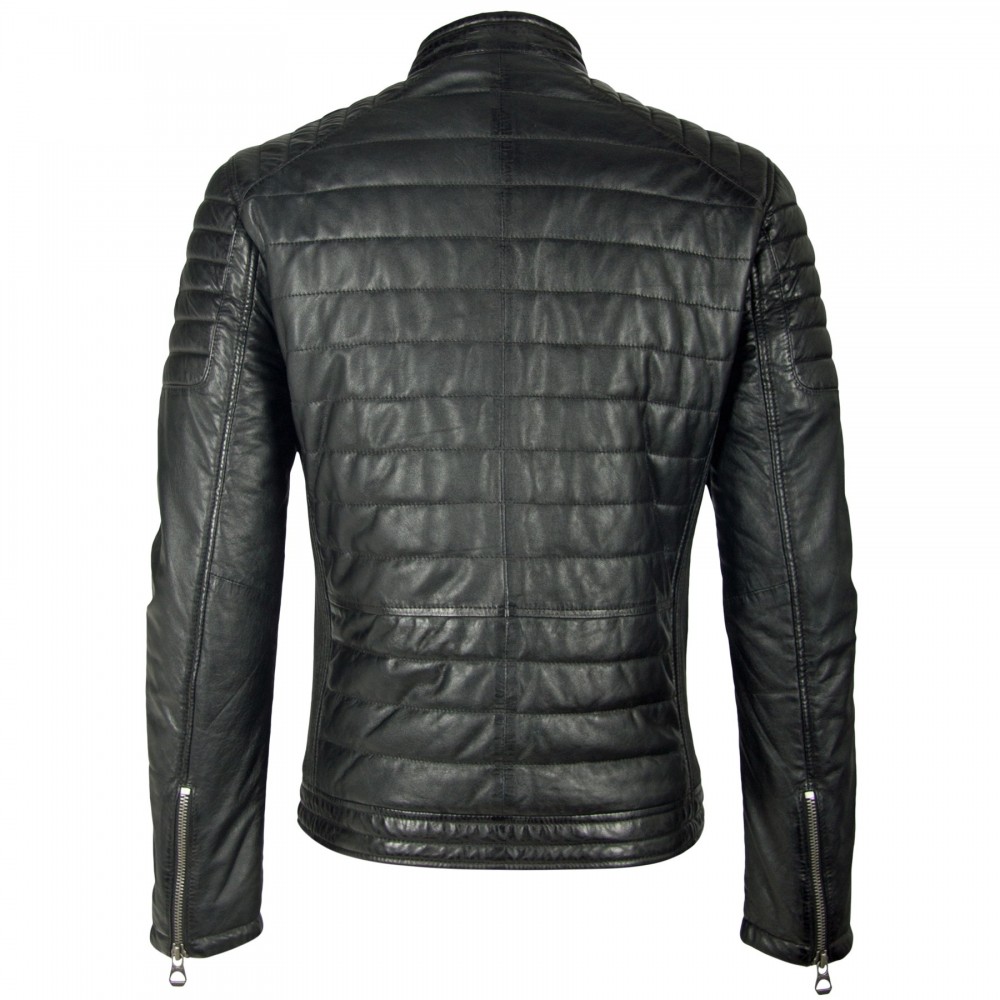 Geaca de Piele Naturala Barbati Gipsy Neagra Kian LNB W - readytowear