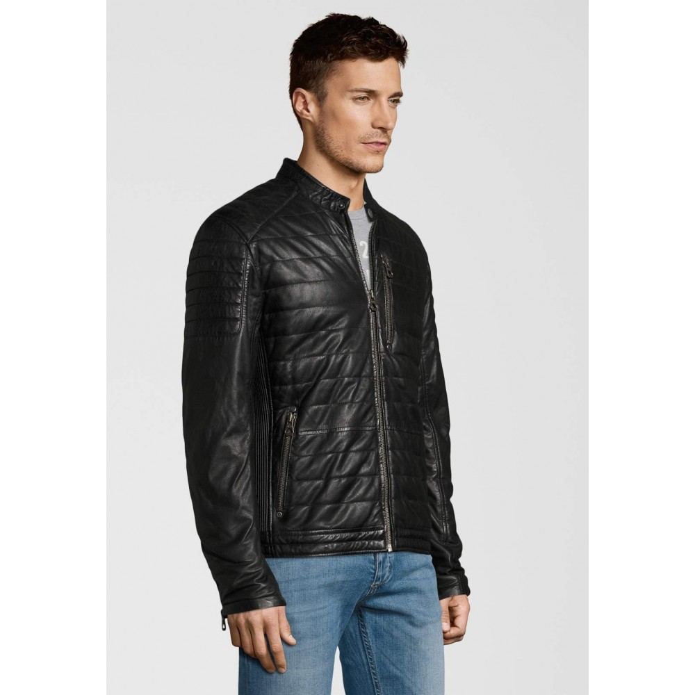 Geaca de Piele Naturala Barbati Gipsy Neagra Kian LNB W - readytowear