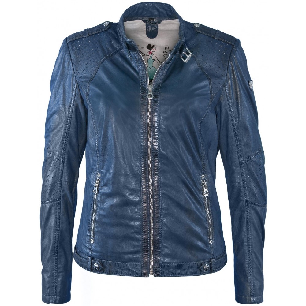 Geaca de Piele Naturala Dama Gipsy Albastra Kikki S18 LASV Geaca de Piele Naturala Dama Gipsy Albastra Kikki S18 LASV - readytowear