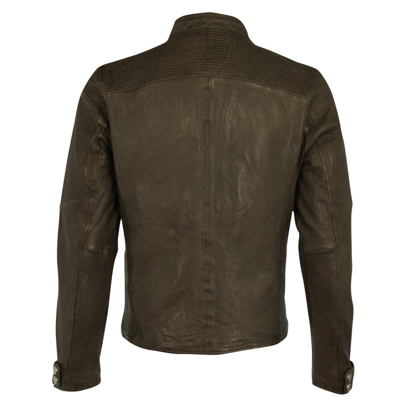 Geaca de Piele Naturala Barbati Gipsy Kaki inchis Kima SF LAPRAV – IMBRACAMINTE