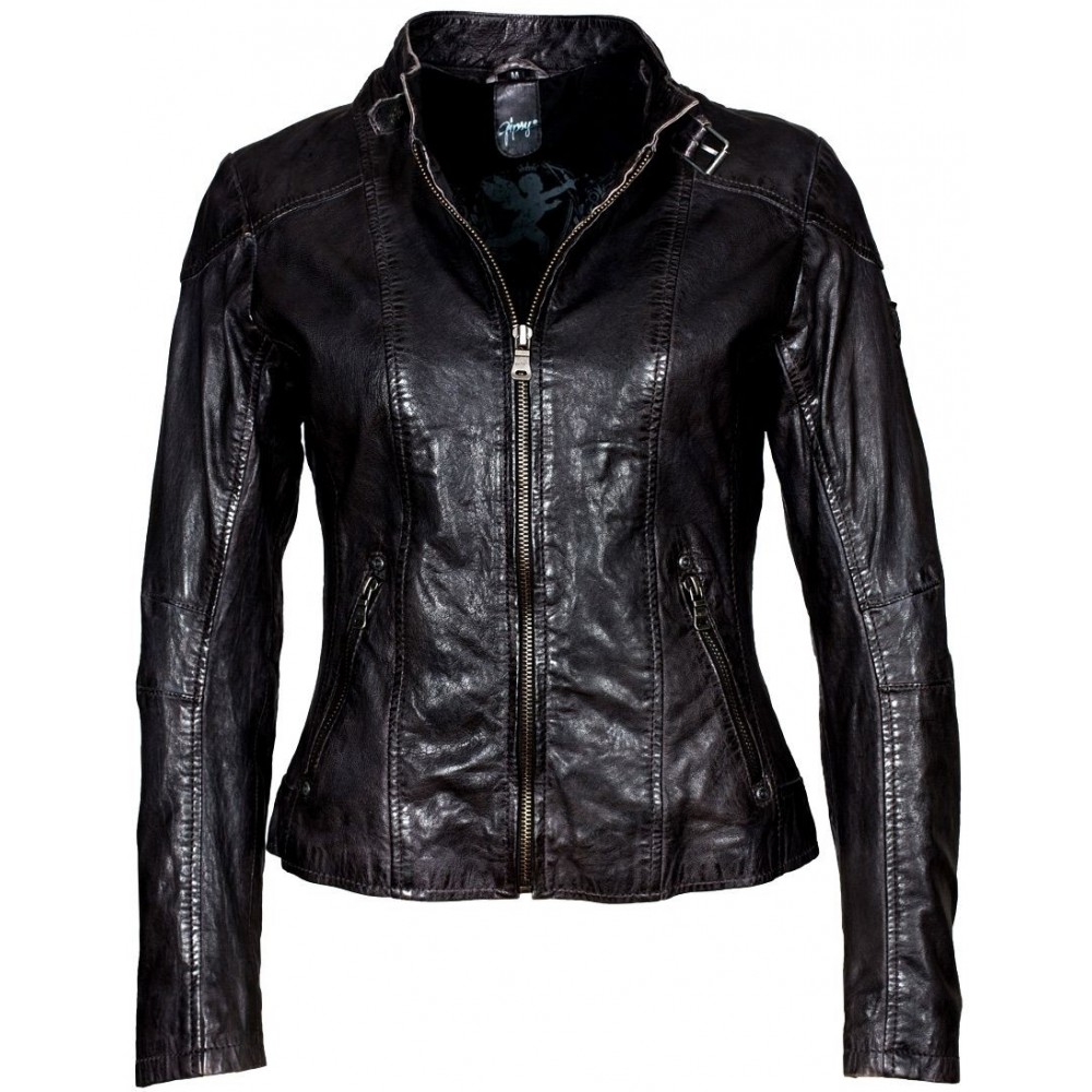 Geaca de Piele Naturala Dama Gipsy Neagra Kina LEGV Geaca de Piele Naturala Dama Gipsy Neagra Kina LEGV - readytowear