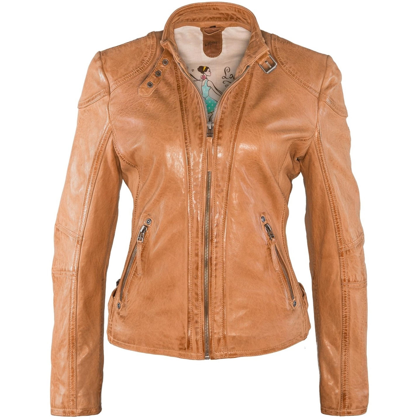 Geaca de Piele Naturala Dama Gipsy Camel Kylie S18 NSLONTV – IMBRACAMINTE