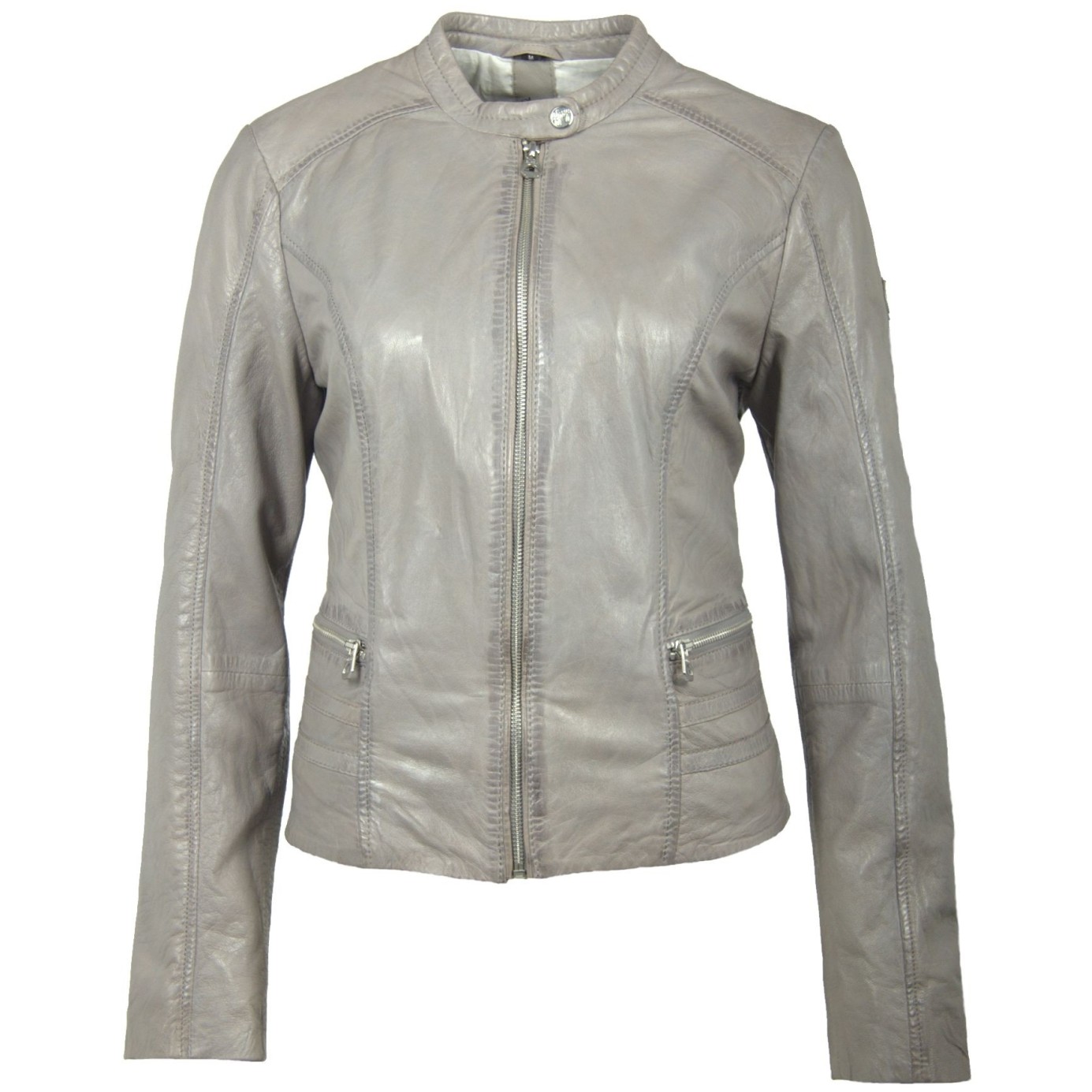 Geaca de Piele Naturala Dama Gipsy Gri Laila LONTV – IMBRACAMINTE