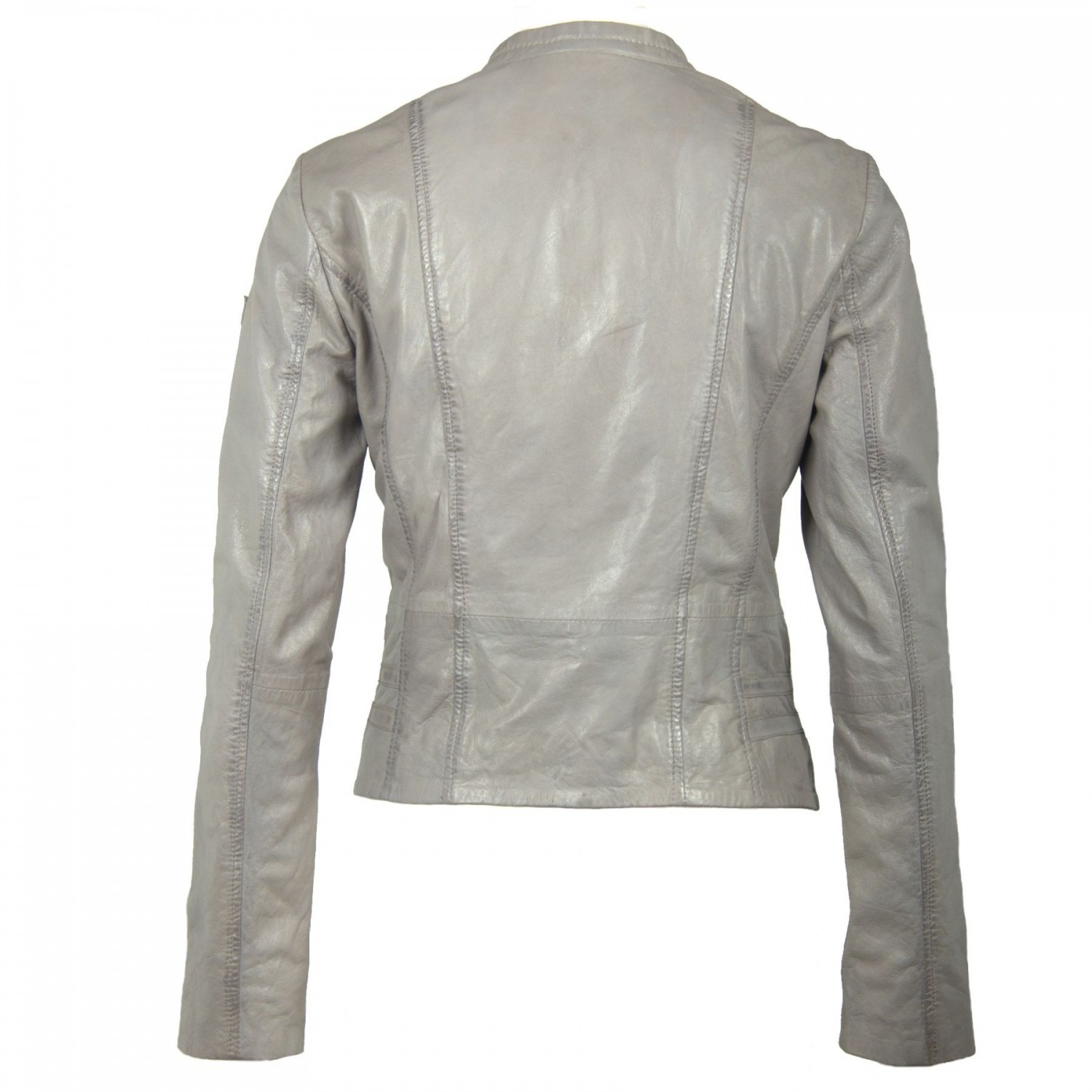 Geaca de Piele Naturala Dama Gipsy Gri Laila LONTV – IMBRACAMINTE