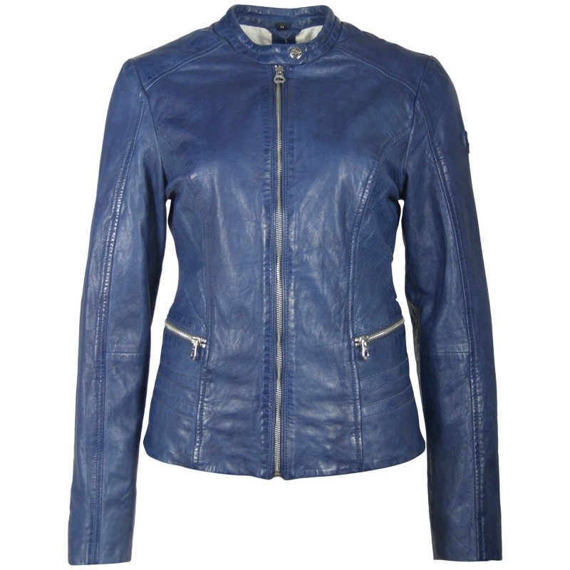 Geaca de Piele Naturala Dama Gipsy Albastra Laila S19 LATIV – IMBRACAMINTE