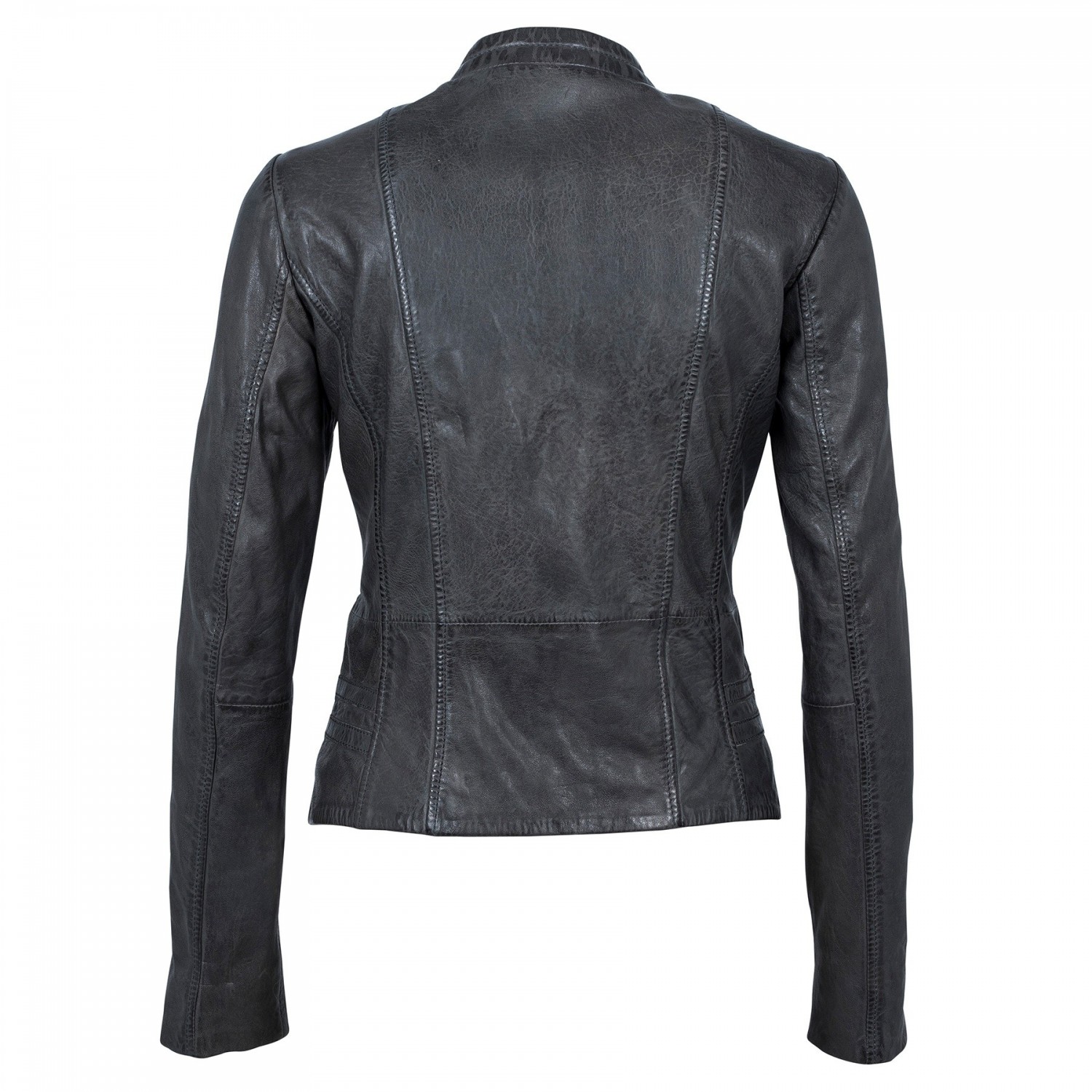 Geaca de Piele Naturala Dama Gipsy Antracit Laila W18 LONTV – IMBRACAMINTE