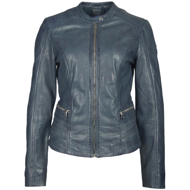 Geaca de Piele Naturala Dama Gipsy Bleumarin Laila W18 LONTV – IMBRACAMINTE