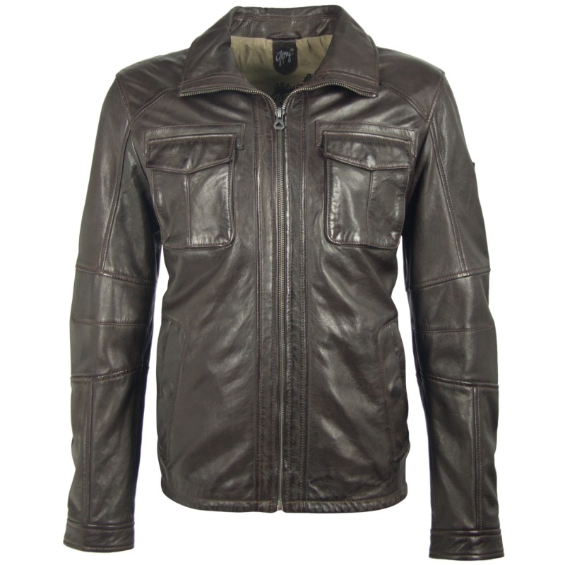 Geaca de Piele Barbati Gipsy Maro Inchis Lanny NSLV – Black Friday Geaca de Piele Barbati Gipsy Maro Inchis Lanny NSLV – Black Friday