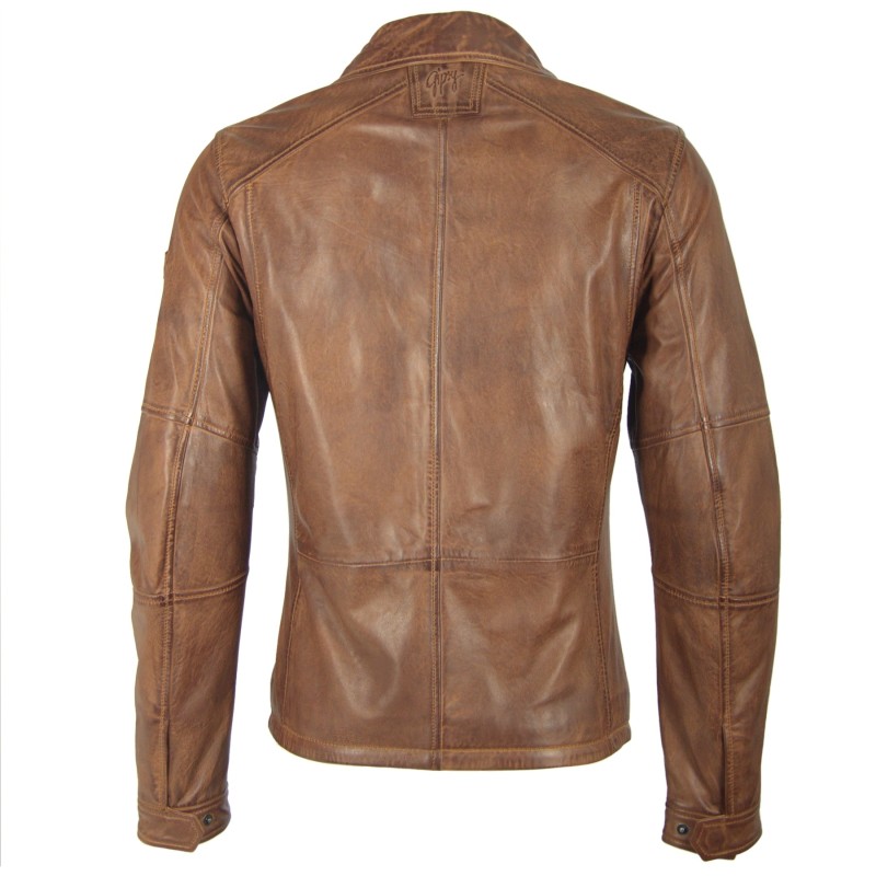 Geaca de Piele Barbati Gipsy Coniac Lanny – IMBRACAMINTE Geaca de Piele Barbati Gipsy Coniac Lanny – IMBRACAMINTE