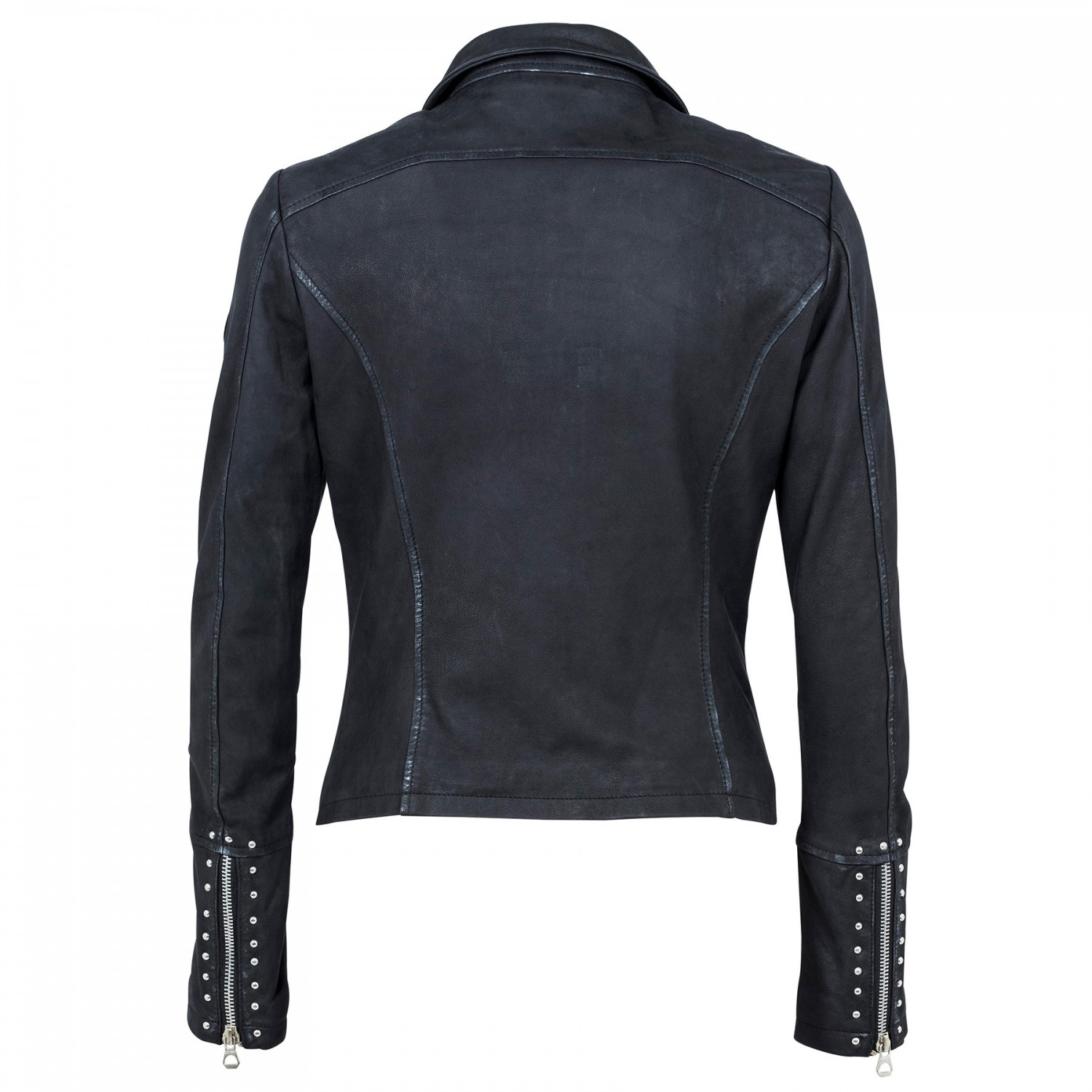 Geaca de Piele Naturala Dama Gipsy Negru Argintiu Lara 2 LCOUNTV – IMBRACAMINTE