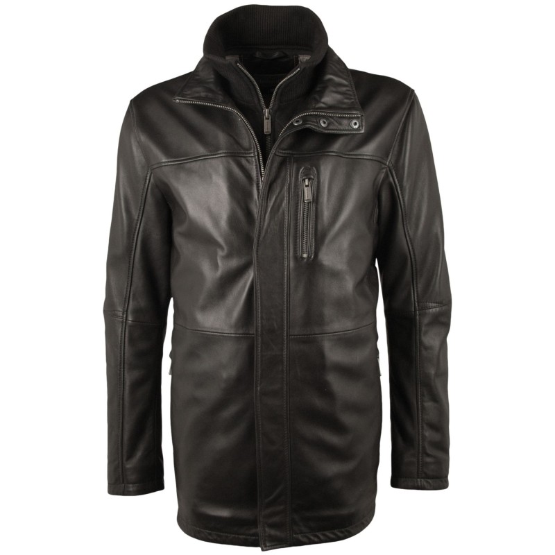 Geaca de Piele Naturala Barbati Gipsy Maro Inchis Lark W18 LACA W – IMBRACAMINTE