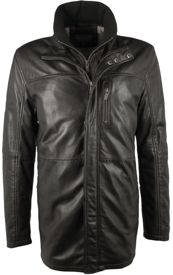 Geaca de Piele Naturala Barbati Gipsy Neagra Lark W18 LACA W – IMBRACAMINTE — fotografia 1