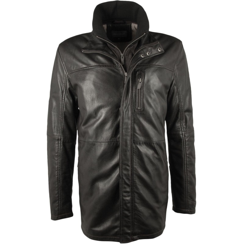 Geaca de Piele Naturala Barbati Gipsy Neagra Lark W18 LACA W – IMBRACAMINTE