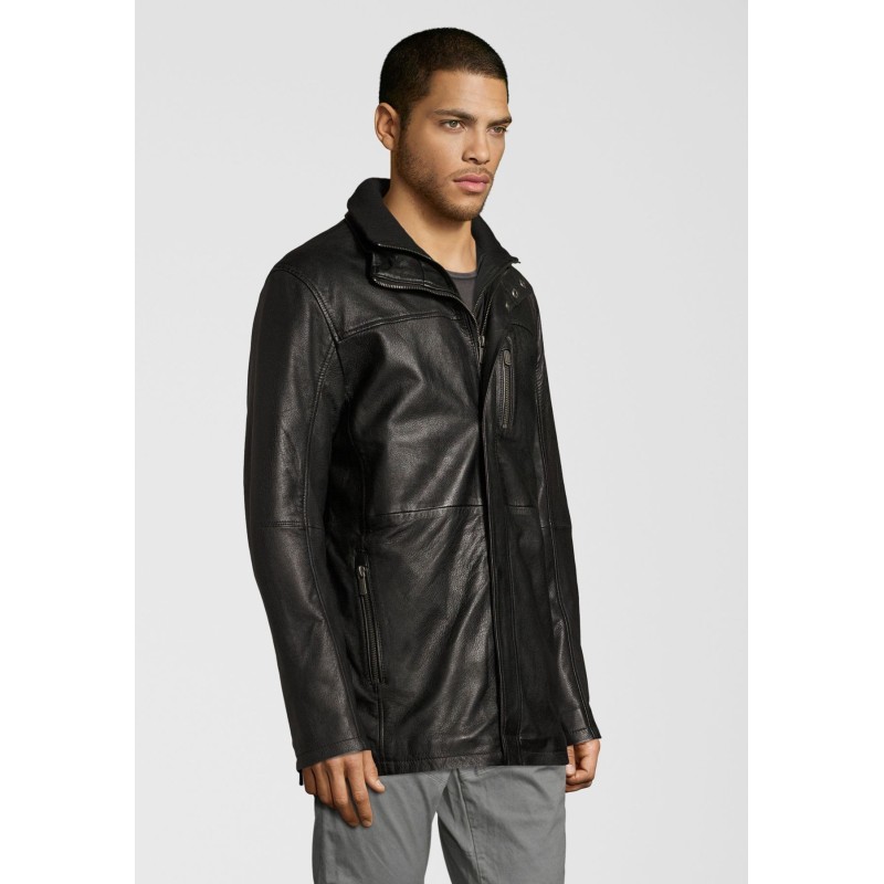 Geaca de Piele Naturala Barbati Gipsy Neagra Lark W18 LACA W – IMBRACAMINTE