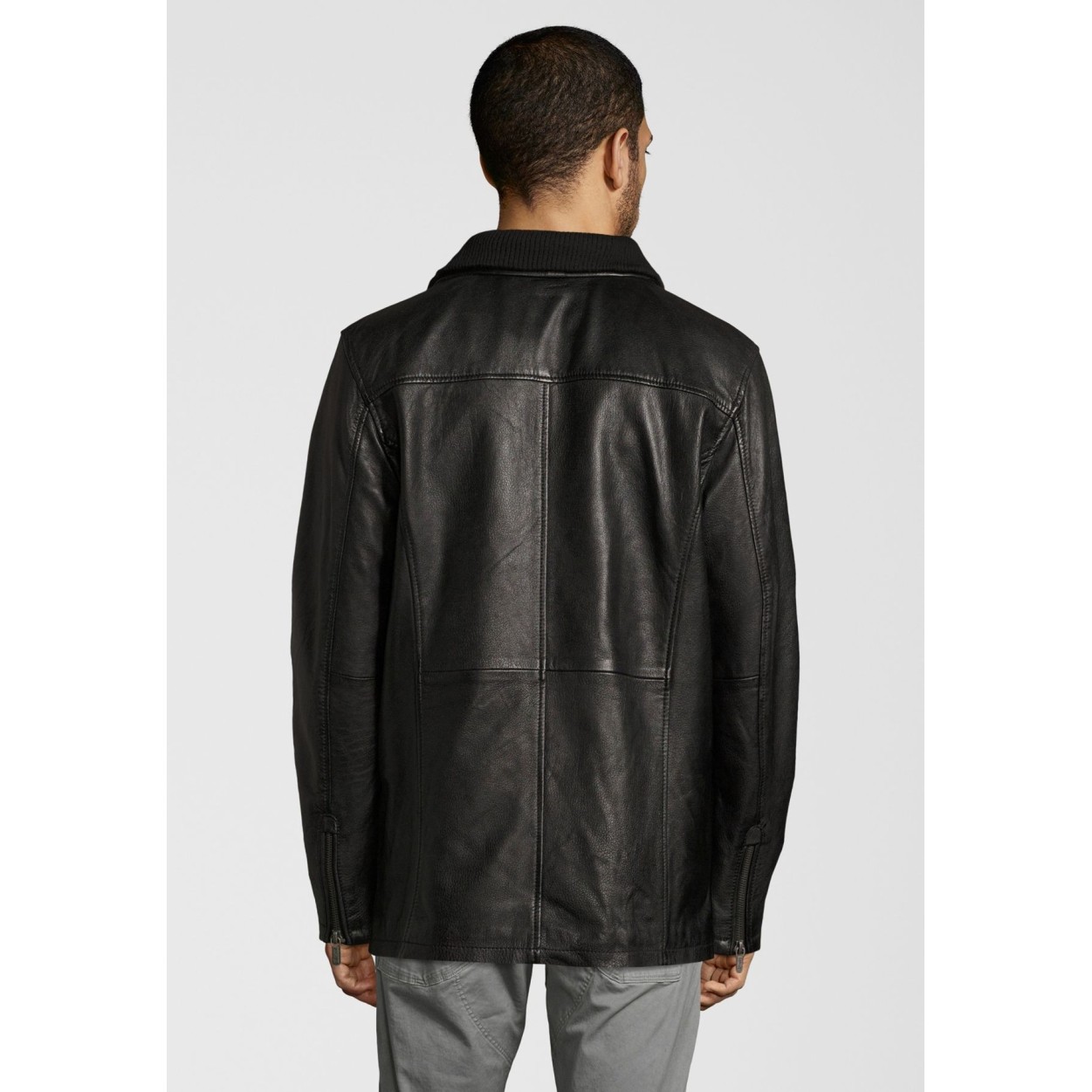 Geaca de Piele Naturala Barbati Gipsy Neagra Lark W18 LACA W – IMBRACAMINTE