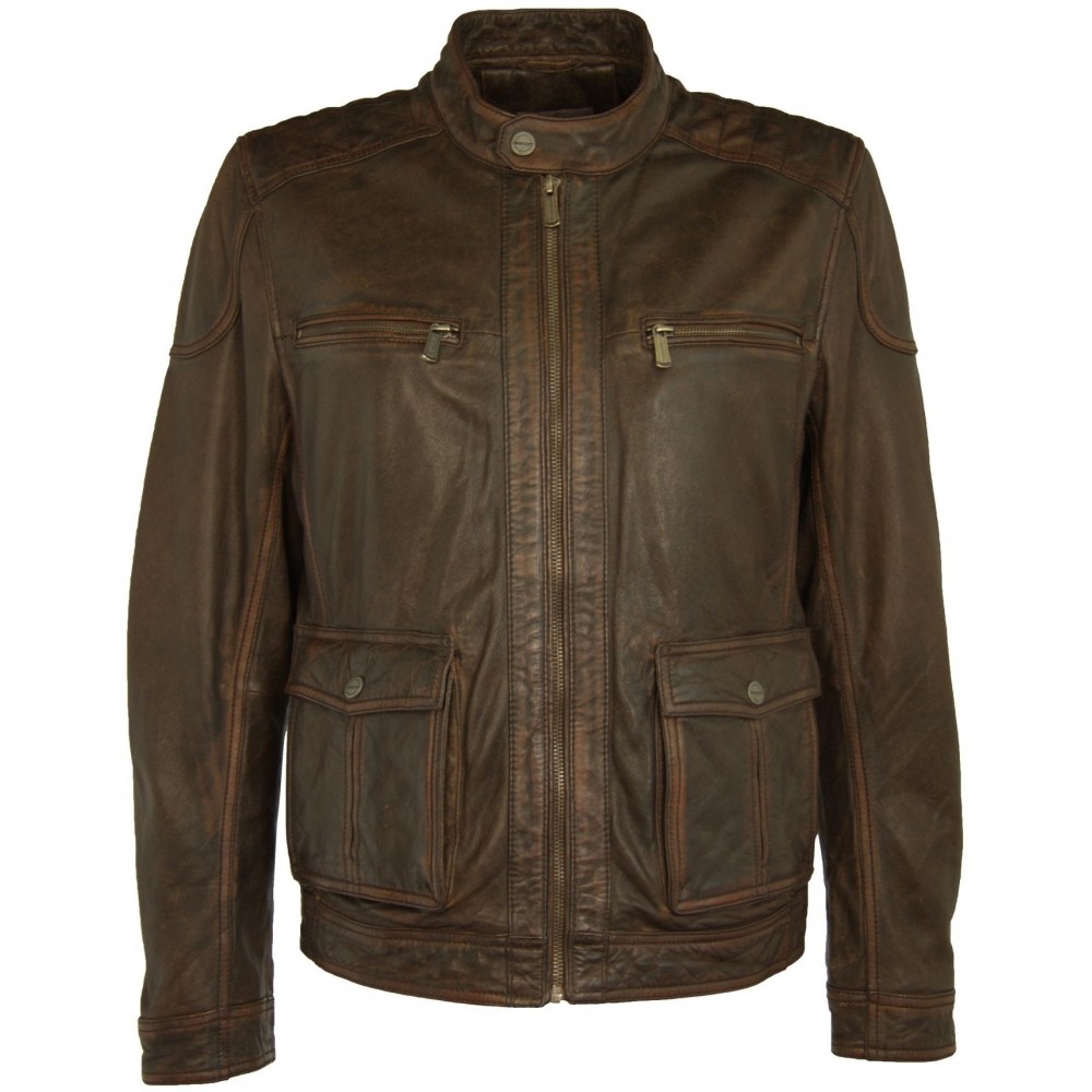 Geaca de Piele Naturala Barbati Gipsy Maro Inchis Larry LANTV Geaca de Piele Naturala Barbati Gipsy Maro Inchis Larry LANTV - readytowear.ro
