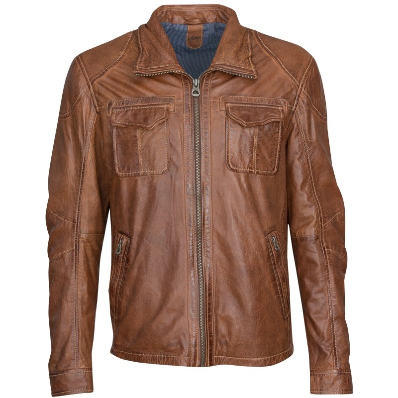 Geaca de Piele Naturala Barbati Gipsy Coniac Larson NSLVW – IMBRACAMINTE Geaca de Piele Naturala Barbati Gipsy Coniac Larson NSLVW – IMBRACAMINTE