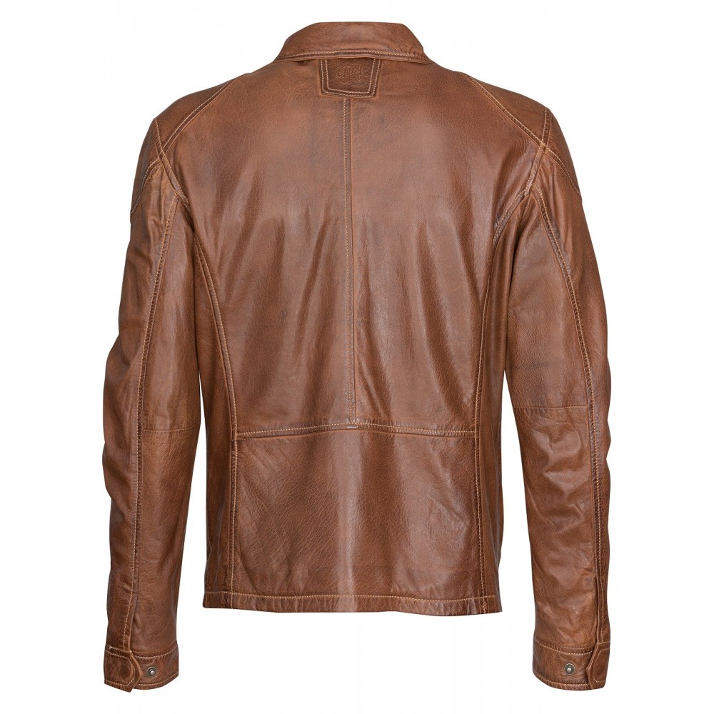 Geaca de Piele Naturala Barbati Gipsy Coniac Larson NSLVW Geaca de Piele Naturala Barbati Gipsy Coniac Larson NSLVW - readytowear.ro