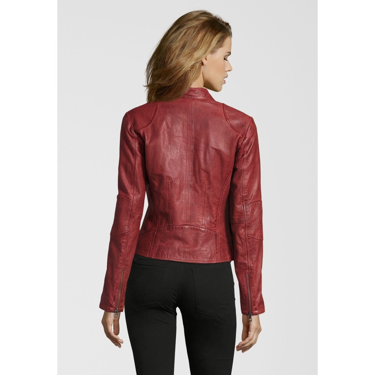 Geaca de Piele Naturala Dama Gipsy Visinie Leksi LEGV – IMBRACAMINTE