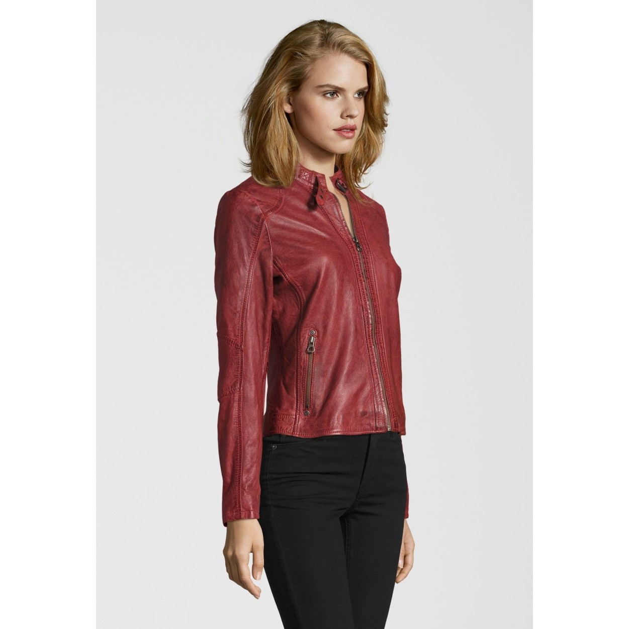 Geaca de Piele Naturala Dama Gipsy Visinie Leksi LEGV – IMBRACAMINTE