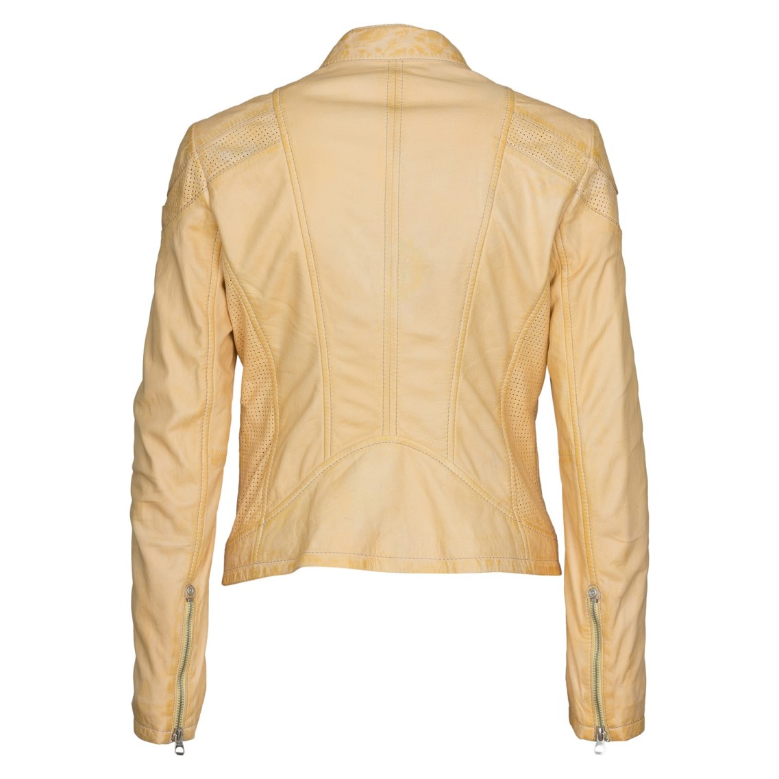 Geaca de Piele Naturala Dama Gipsy Galbena Lenna LAPAV – IMBRACAMINTE