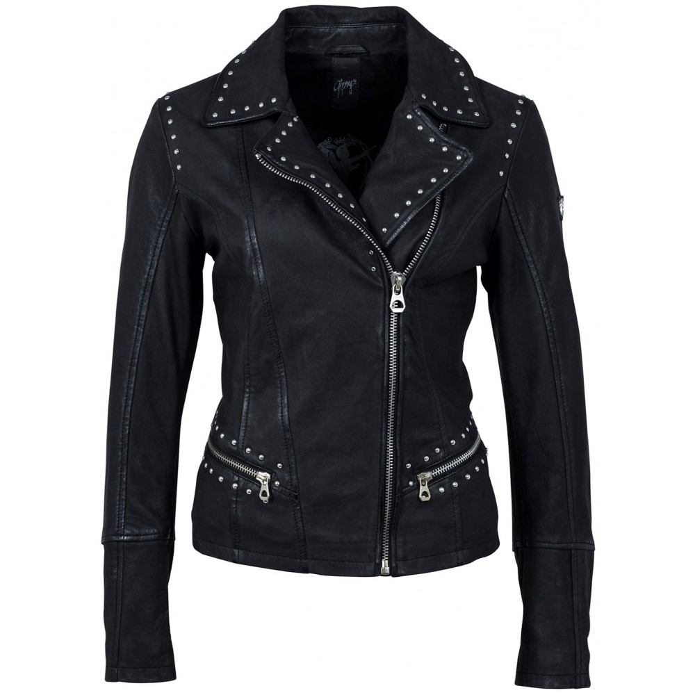 Geaca de Piele Naturala Dama Gipsy Neagra Lesley LCOUNTV - readytowear