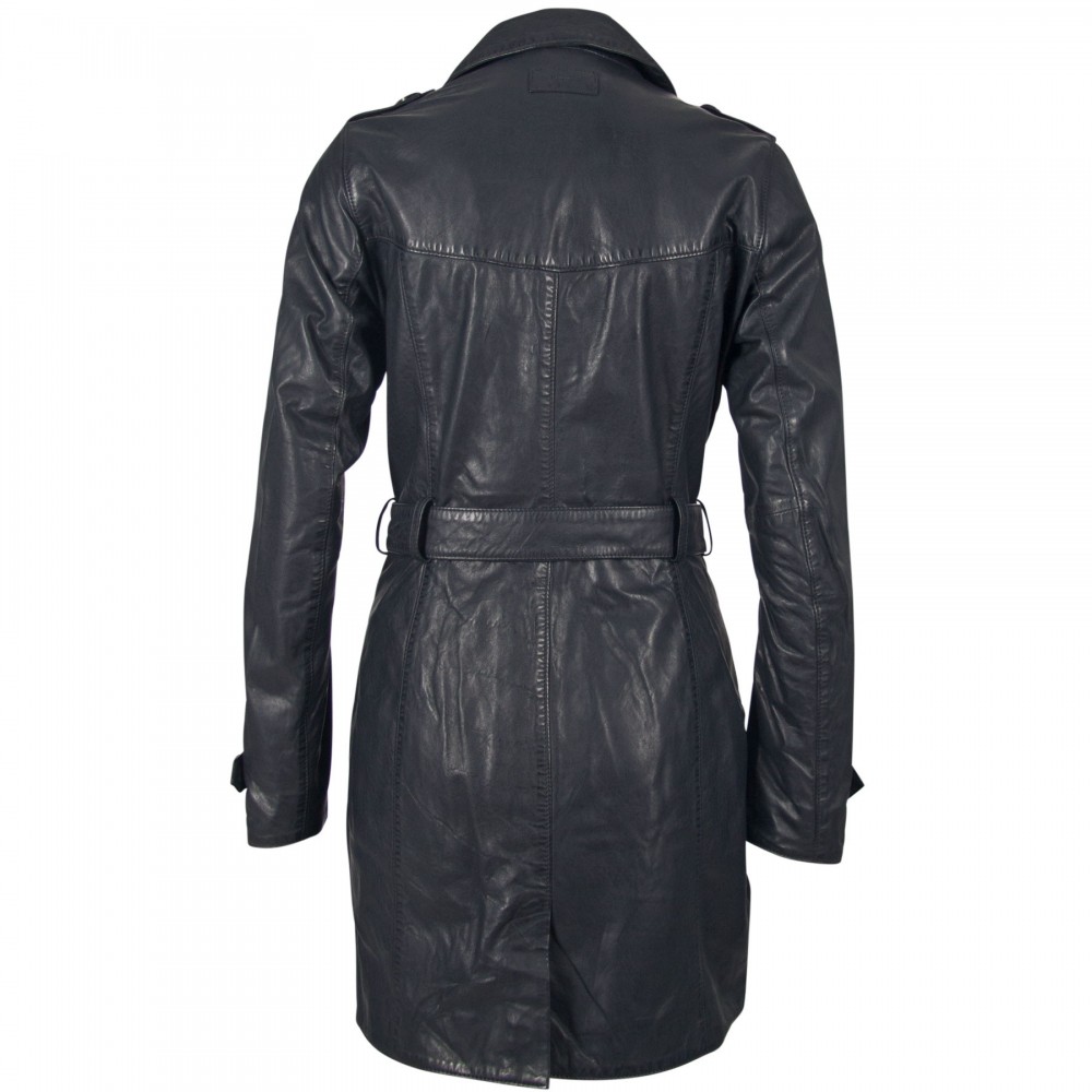 Geaca Lunga de Piele Naturala Dama Gipsy Bleumarin Life NSLONTV Geaca Lunga de Piele Naturala Dama Gipsy Bleumarin Life NSLONTV - readytowear.ro
