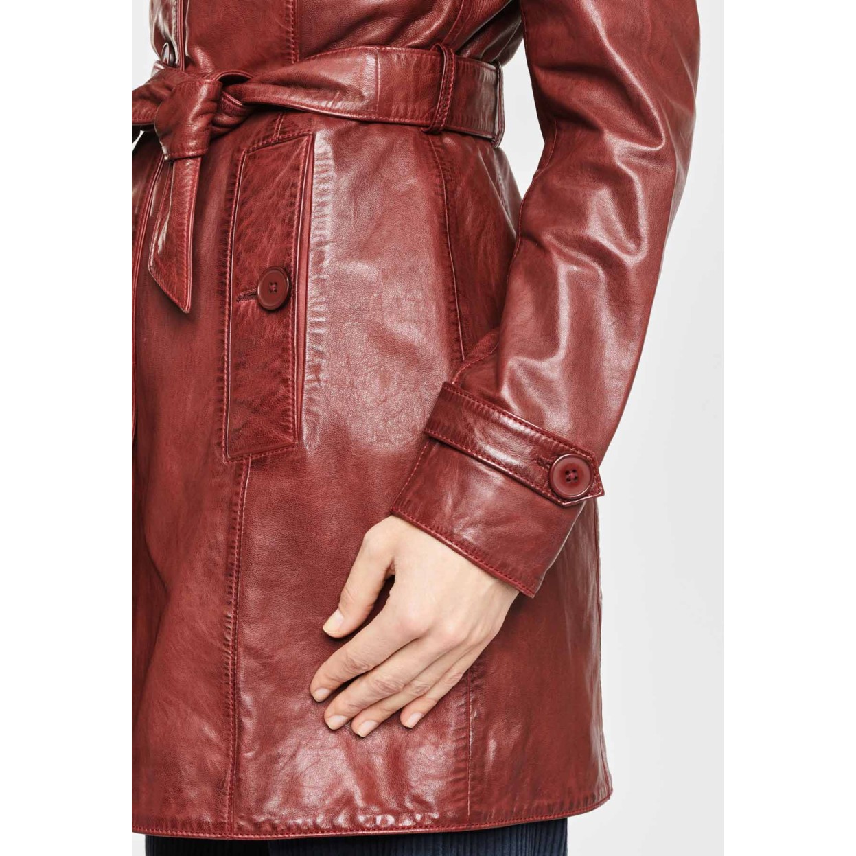 Geaca Lunga de Piele Naturala Dama Gipsy Rosie Life NSLONTV – IMBRACAMINTE