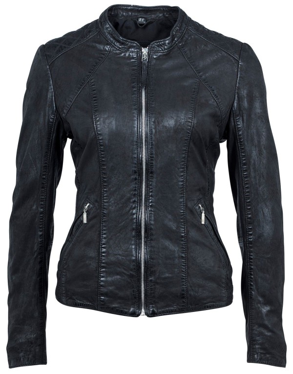 Geaca de Piele Naturala Dama Gipsy Neagra Livy 2 LASV – IMBRACAMINTE — fotografia 1
