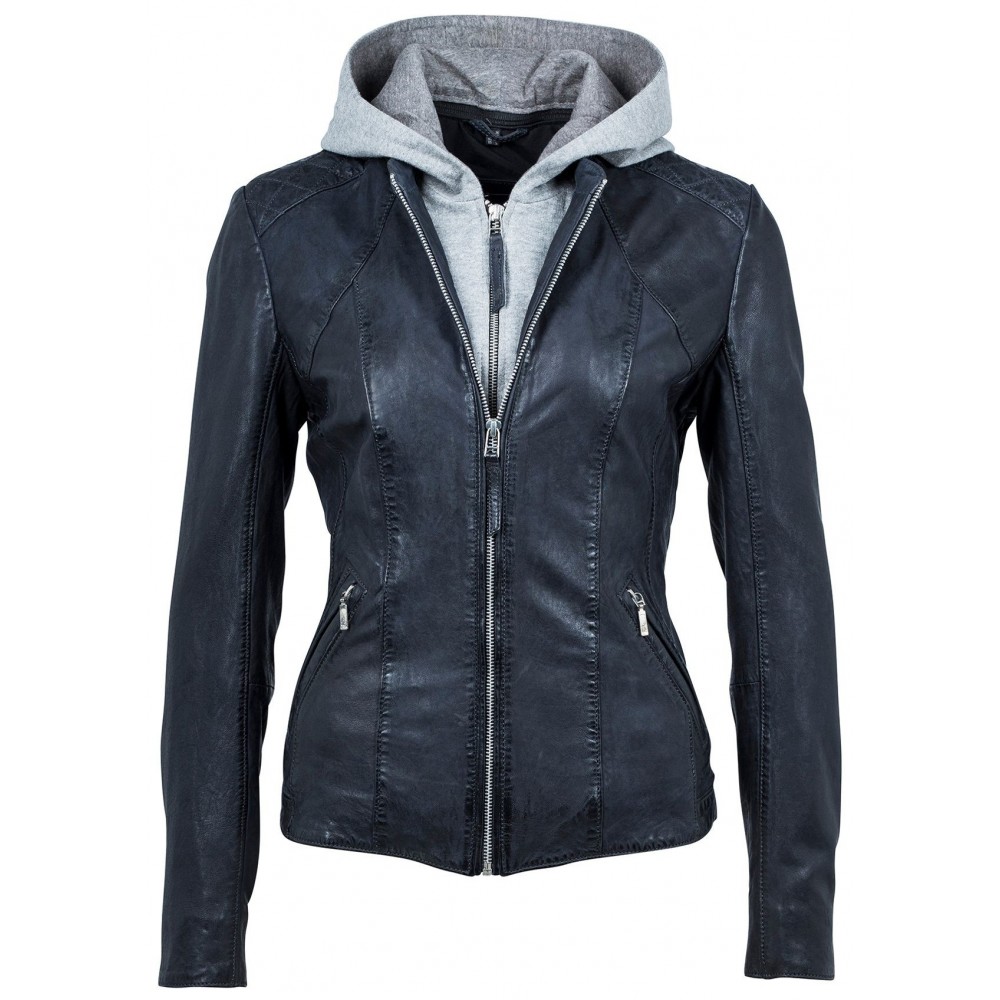 Geaca de Piele Naturala Dama Gipsy Bleumarin Livy LASV Geaca de Piele Naturala Dama Gipsy Bleumarin Livy LASV - readytowear