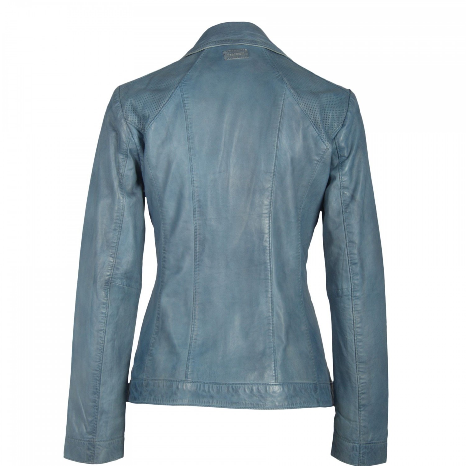 Geaca de Piele Naturala Dama Gipsy Albastru Deschis Liz LAJUV – IMBRACAMINTE