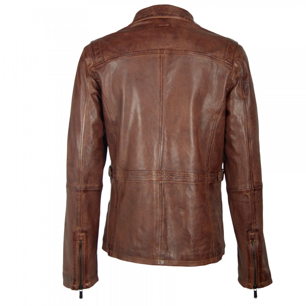 Geaca de Piele Naturala Barbati Gipsy Castanie Logan NSLV Geaca de Piele Naturala Barbati Gipsy Castanie Logan NSLV - readytowear.ro