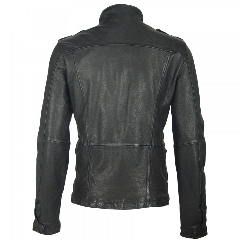 Geaca de Piele Naturala Barbati Gipsy Neagra Lon SF LANICV Geaca de Piele Naturala Barbati Gipsy Neagra Lon SF LANICV - readytowear.ro