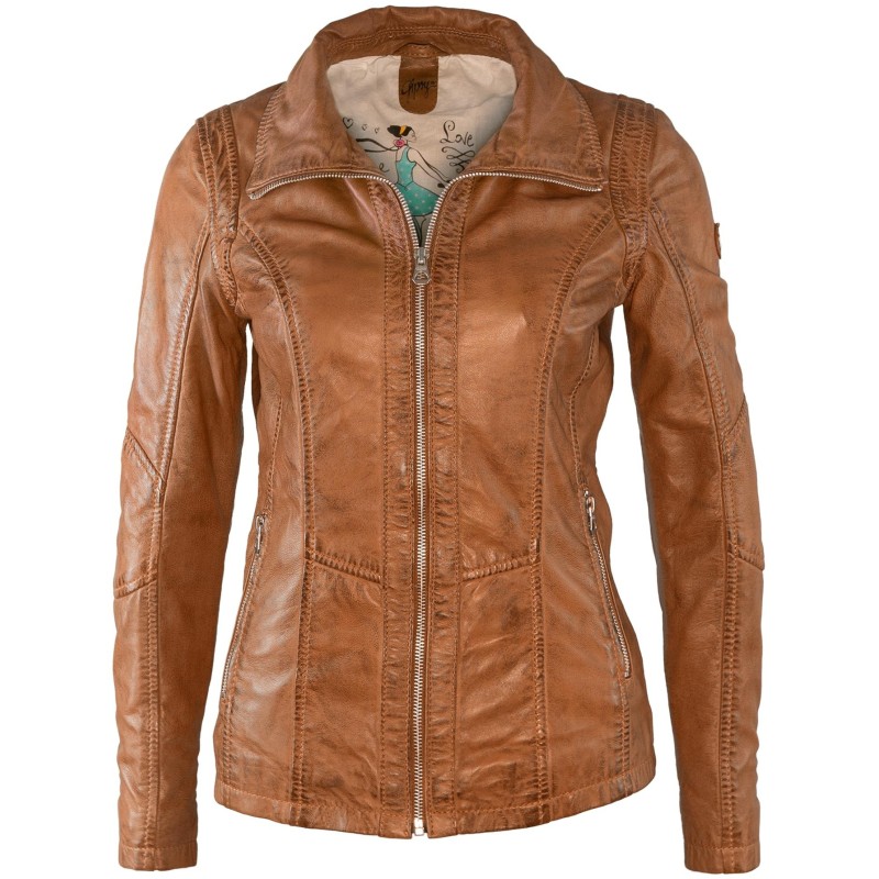 Geaca de Piele Naturala Dama Gipsy Coniac Lora LAMAS – IMBRACAMINTE