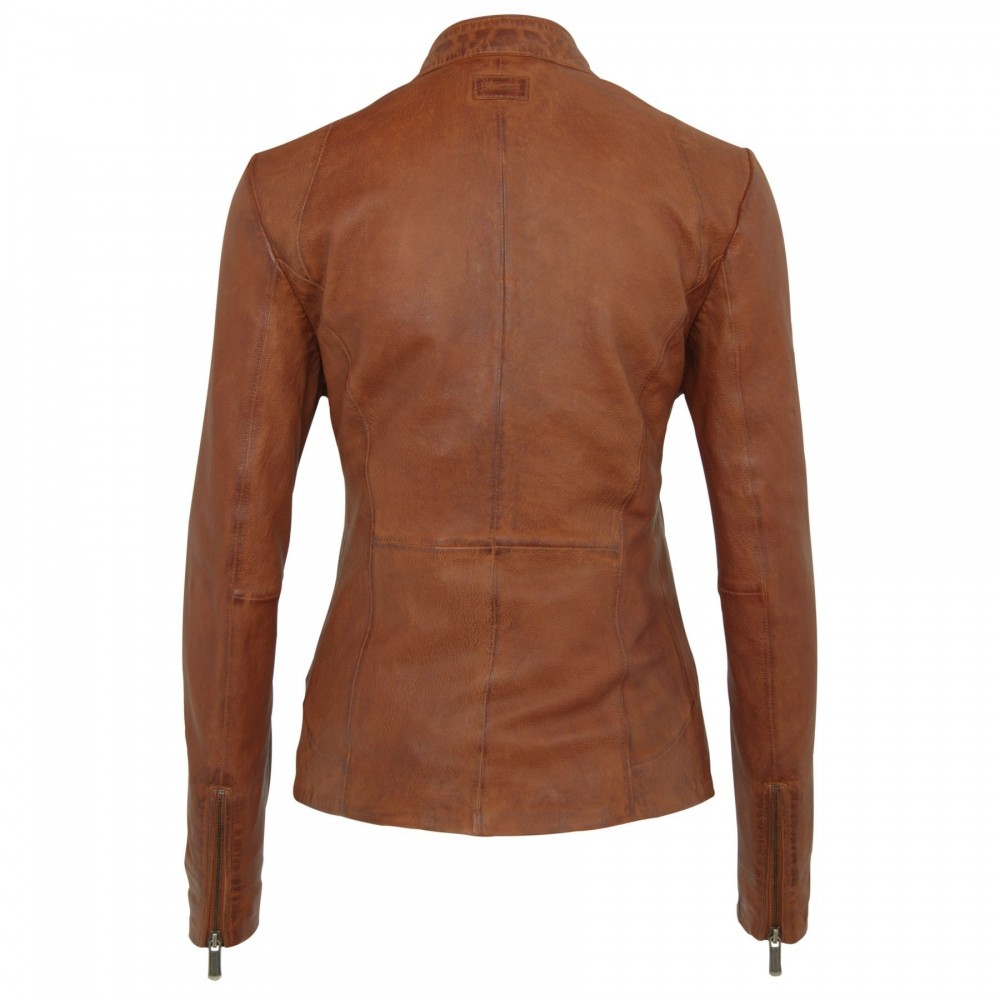 Geaca de Piele Naturala Dama Gipsy Coniac Lorel LVANV Geaca de Piele Naturala Dama Gipsy Coniac Lorel LVANV - readytowear.ro