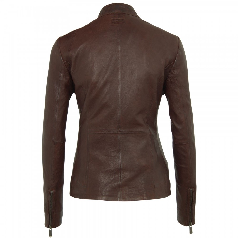 Geaca de Piele Naturala Dama Gipsy Maro Inchis Lorel LVANV Geaca de Piele Naturala Dama Gipsy Maro Inchis Lorel LVANV - readytowear.ro