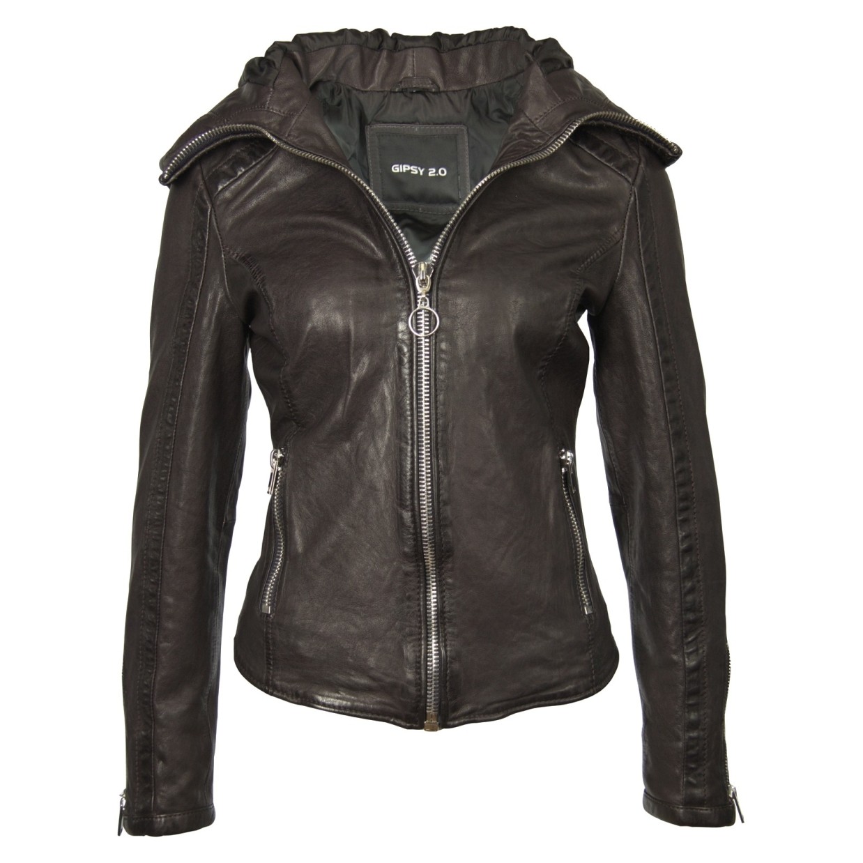 Geaca de Piele Naturala Dama Gipsy Gri Lou SF LONTV – IMBRACAMINTE