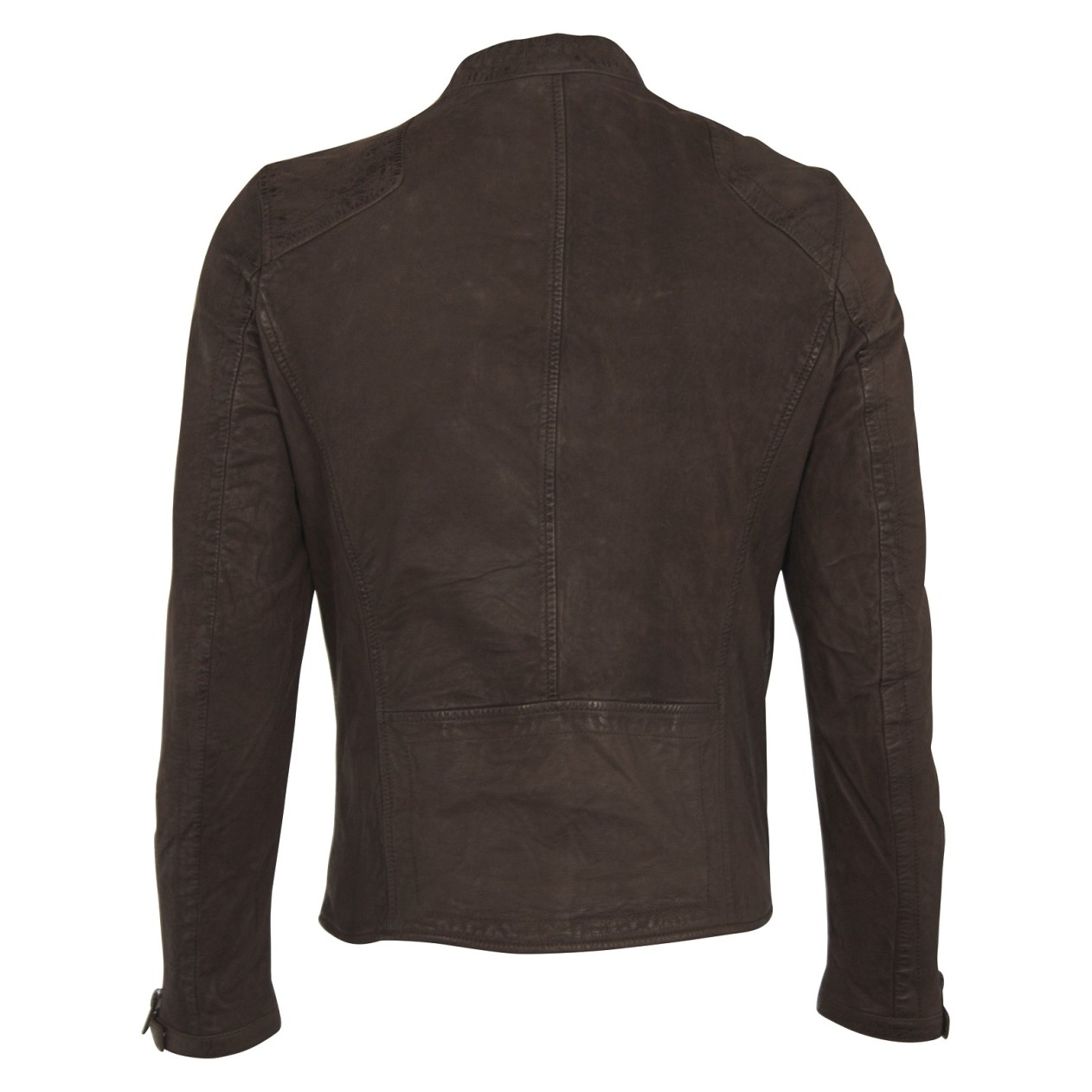 Geaca din Piele Naturala Intoarsa Barbati Gipsy Maro inchis Luca SF ZNUWV – IMBRACAMINTE