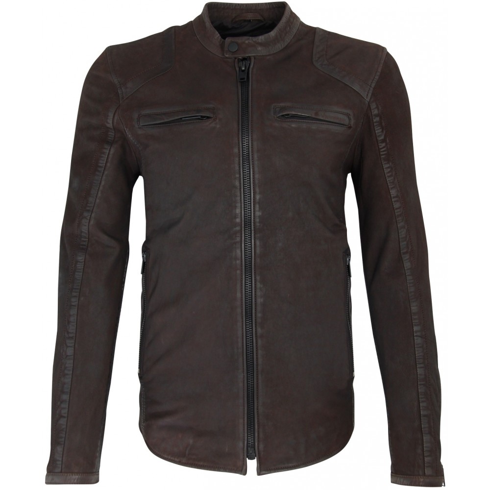 Geaca din Piele Naturala Intoarsa Barbati Gipsy Maro inchis Luca SF ZNUWV Geaca din Piele Naturala Intoarsa Barbati Gipsy Maro inchis Luca SF ZNUWV - readytowear